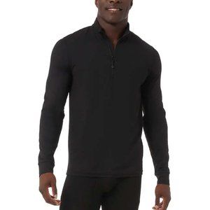 NWT 32 Degrees Heat Men's Quarter Zip Base Layer Long Sleeve Black $40 JK039